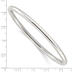 Sterling Silver Polished 4mm Tube Slip-on Bangle QB1477