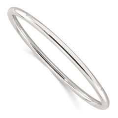 Sterling Silver Polished 4mm Tube Slip-on Bangle QB1477