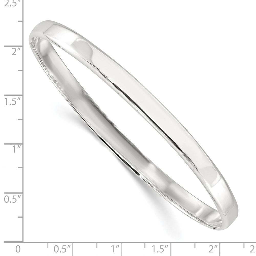 Sterling Silver Polished Solid Slip-on Bangle Bracelet QB1484