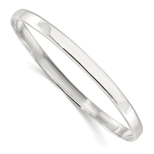 Sterling Silver Polished Solid Slip-on Bangle Bracelet QB1484