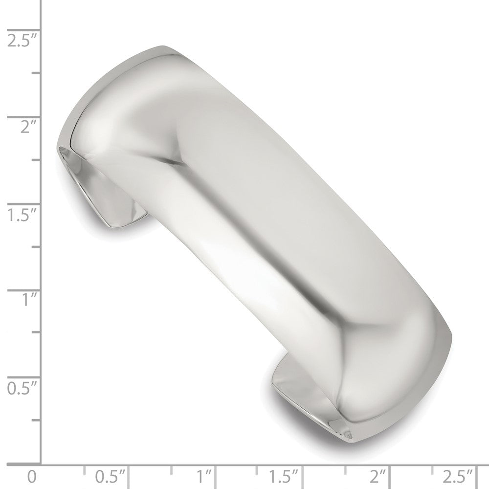 Sterling Silver Polished 20mm Domed Cuff Bangle QB1549