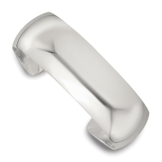 Sterling Silver Polished 20mm Domed Cuff Bangle QB1549