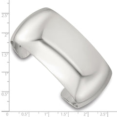 Sterling Silver Polished 30mm Domed Cuff Bangle QB1551