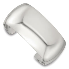 Sterling Silver Polished 30mm Domed Cuff Bangle QB1551