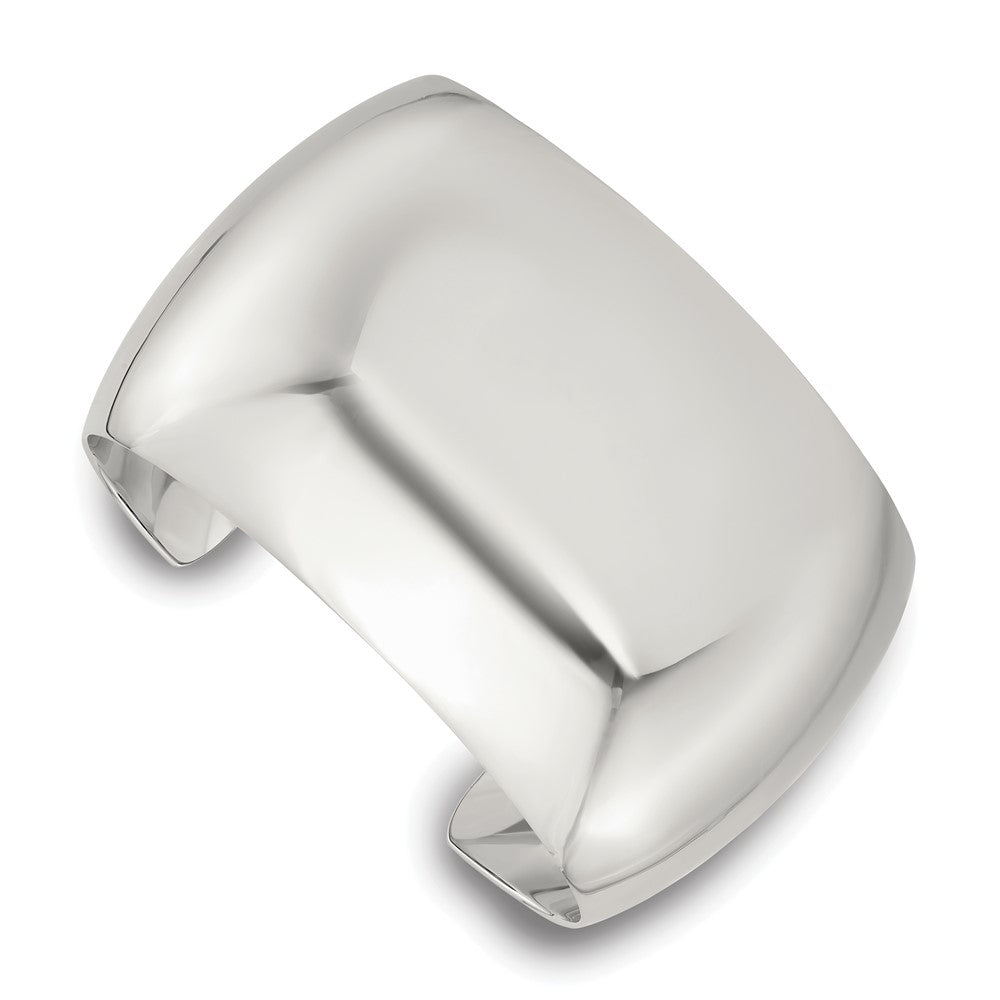 Sterling Silver Polished 40mm Domed Cuff Bangle QB1552
