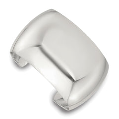 Sterling Silver Polished 40mm Domed Cuff Bangle QB1552