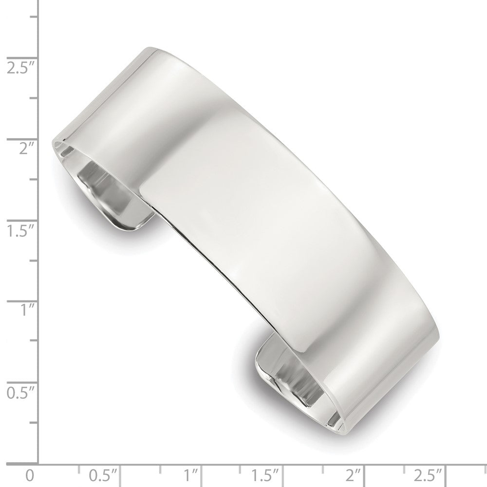 Sterling Silver Polished 20mm Flat Cuff Bangle QB1554