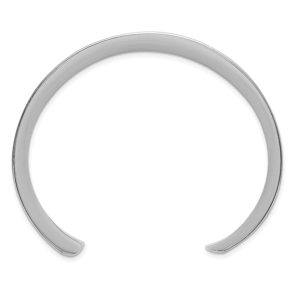 Sterling Silver Polished 25mm Concave Cuff Bangle QB1560