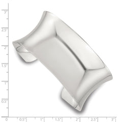 Sterling Silver Polished 30mm Concave Cuff Bangle QB1561