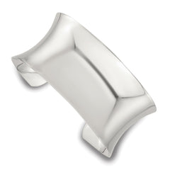 Sterling Silver Polished 30mm Concave Cuff Bangle QB1561