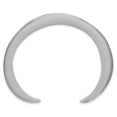 Sterling Silver Polished 40mm Concave Cuff Bangle QB1562