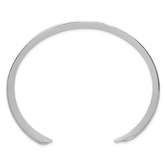 Sterling Silver Polished 20mm Concave Hammered Cuff Bangle QB1578