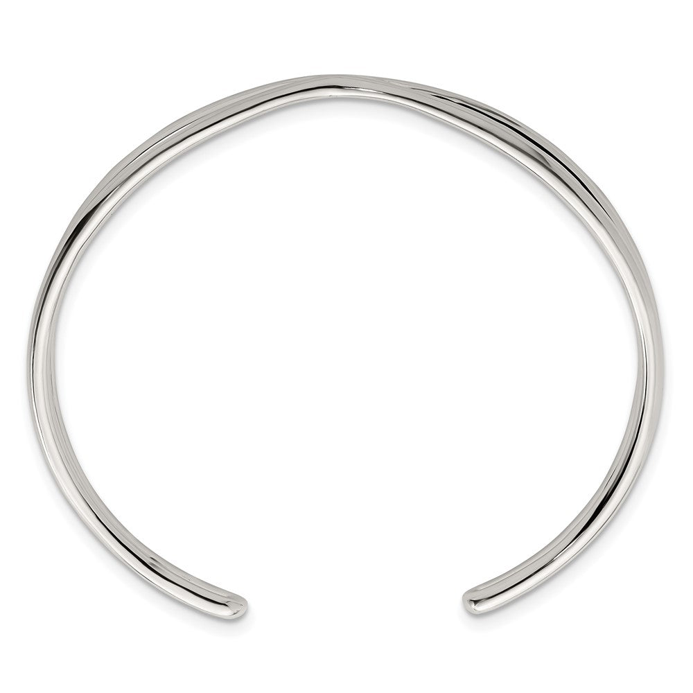 Sterling Silver Polished -X- Cuff Bangle QB1579