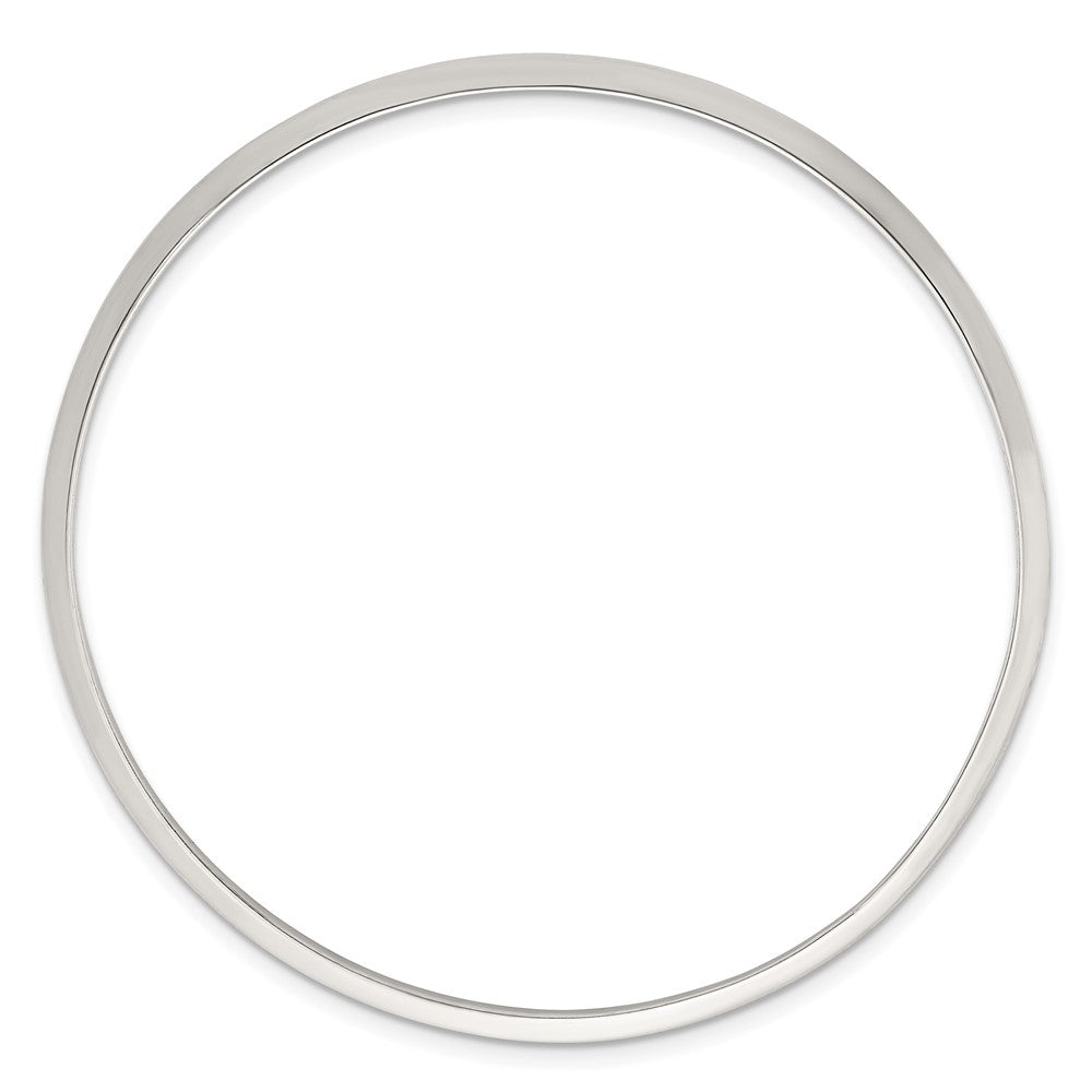 Sterling Silver Polished 2.75mm Knife Edge Slip-on Bangle Bracelet QB1599