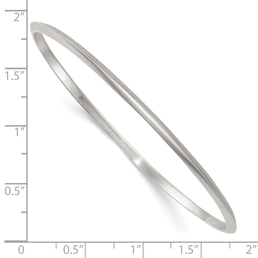 Sterling Silver Polished 2.75mm Knife Edge Slip-on Bangle Bracelet QB1599