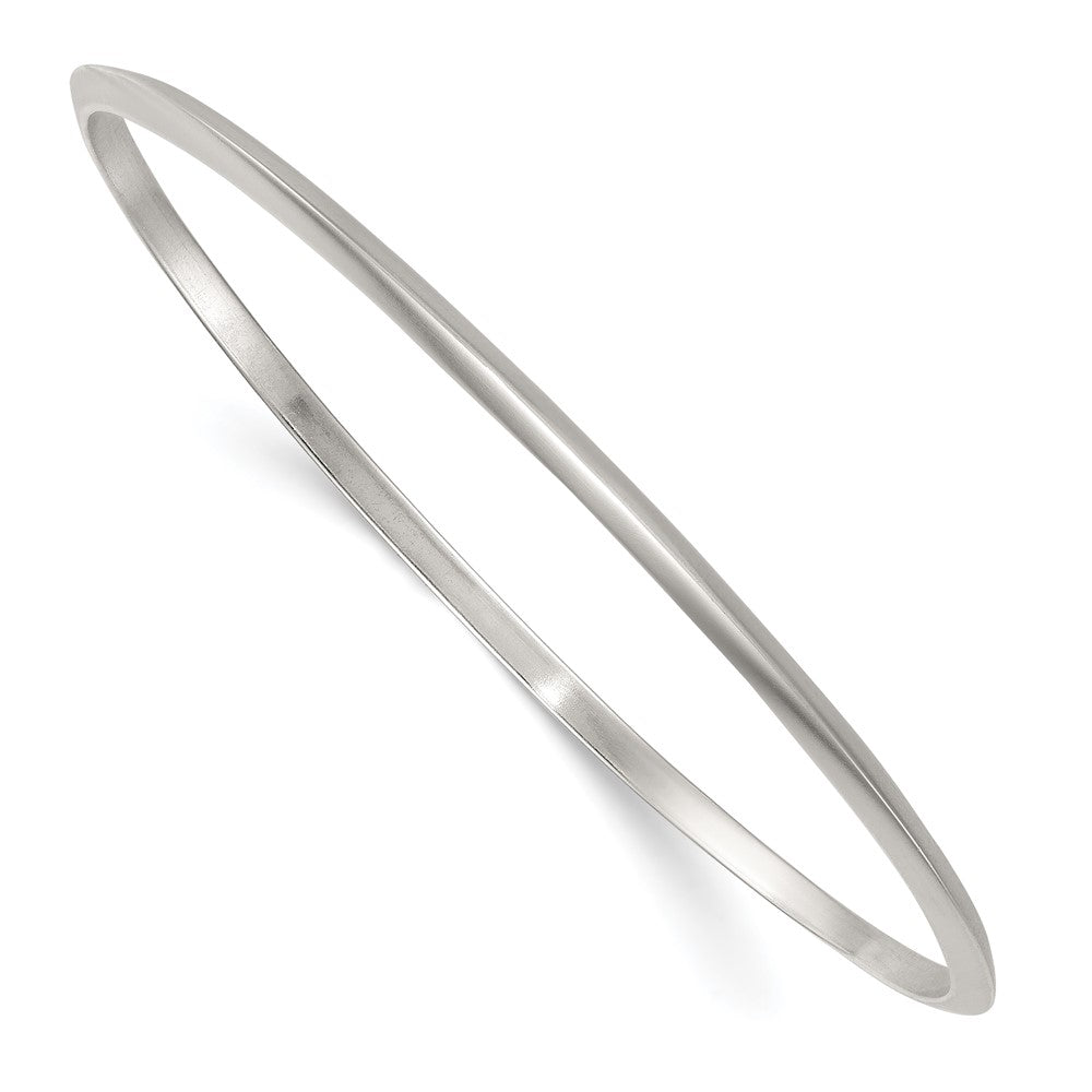 Sterling Silver Polished 2.75mm Knife Edge Slip-on Bangle Bracelet QB1599