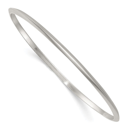 Sterling Silver Polished 2.75mm Knife Edge Slip-on Bangle Bracelet QB1599