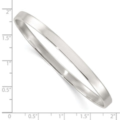 Sterling Silver Polished 5.00mm Flat Slip-on Bangle Bracelet QB1600