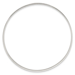 Sterling Silver Polished Textured 4.00mm Floral Pattern Slip-on Bangle Bracelet QB1605