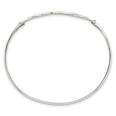 Sterling Silver Polished Celtic Knot Bangle QB1608