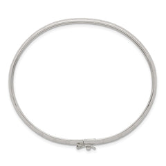 Sterling Silver Polished and Diamond-cut 6.0mm Flexible Bangle QB1616
