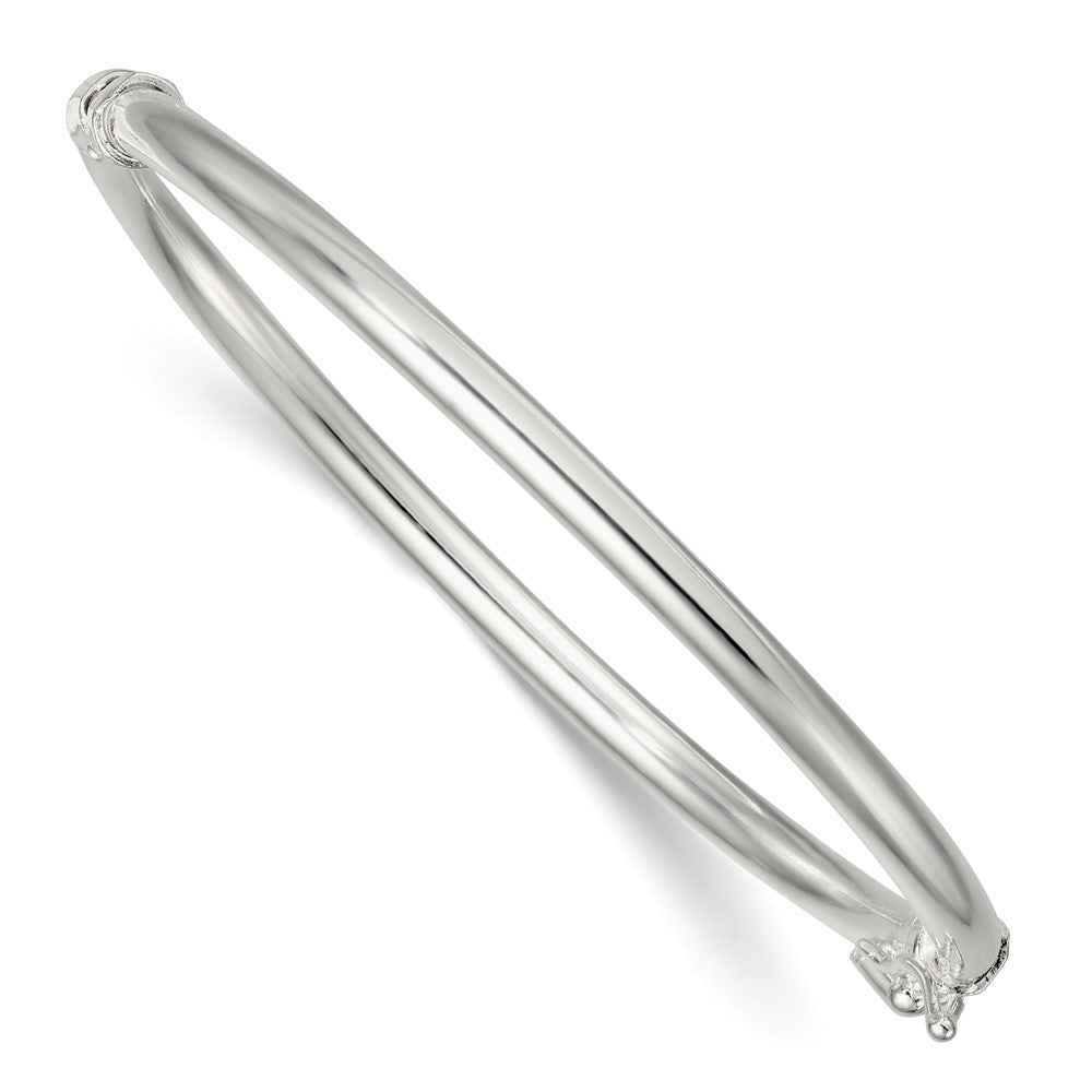 Sterling Silver Polished 3.00mm Hinged Baby Bangle QB1637