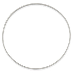 Sterling Silver 2.25mm Solid Polished Plain Slip-On Bangle Bracelet QB235