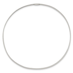 Sterling Silver 3mm Solid Polished Plain Slip-On Bangle Bracelet QB236