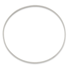 Sterling Silver 4.5mm Solid Polished Plain Slip-On Bangle Bracelet QB238