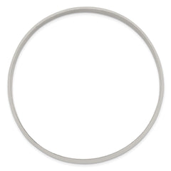 Sterling Silver 6.25mm Solid Polished Plain Slip-On Bangle Bracelet QB239