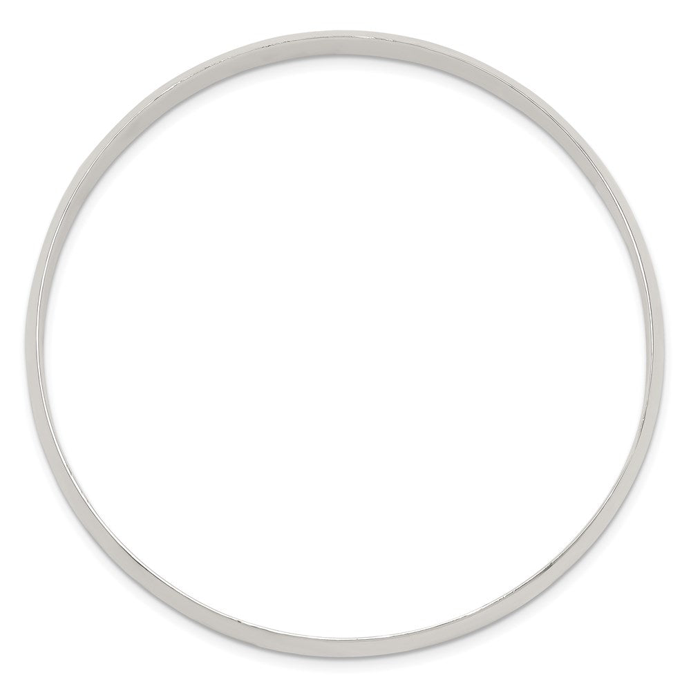 Sterling Silver 7mm Solid Polished Plain Slip-On Bangle Bracelet QB240