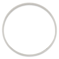 Sterling Silver 7mm Solid Polished Plain Slip-On Bangle Bracelet QB240