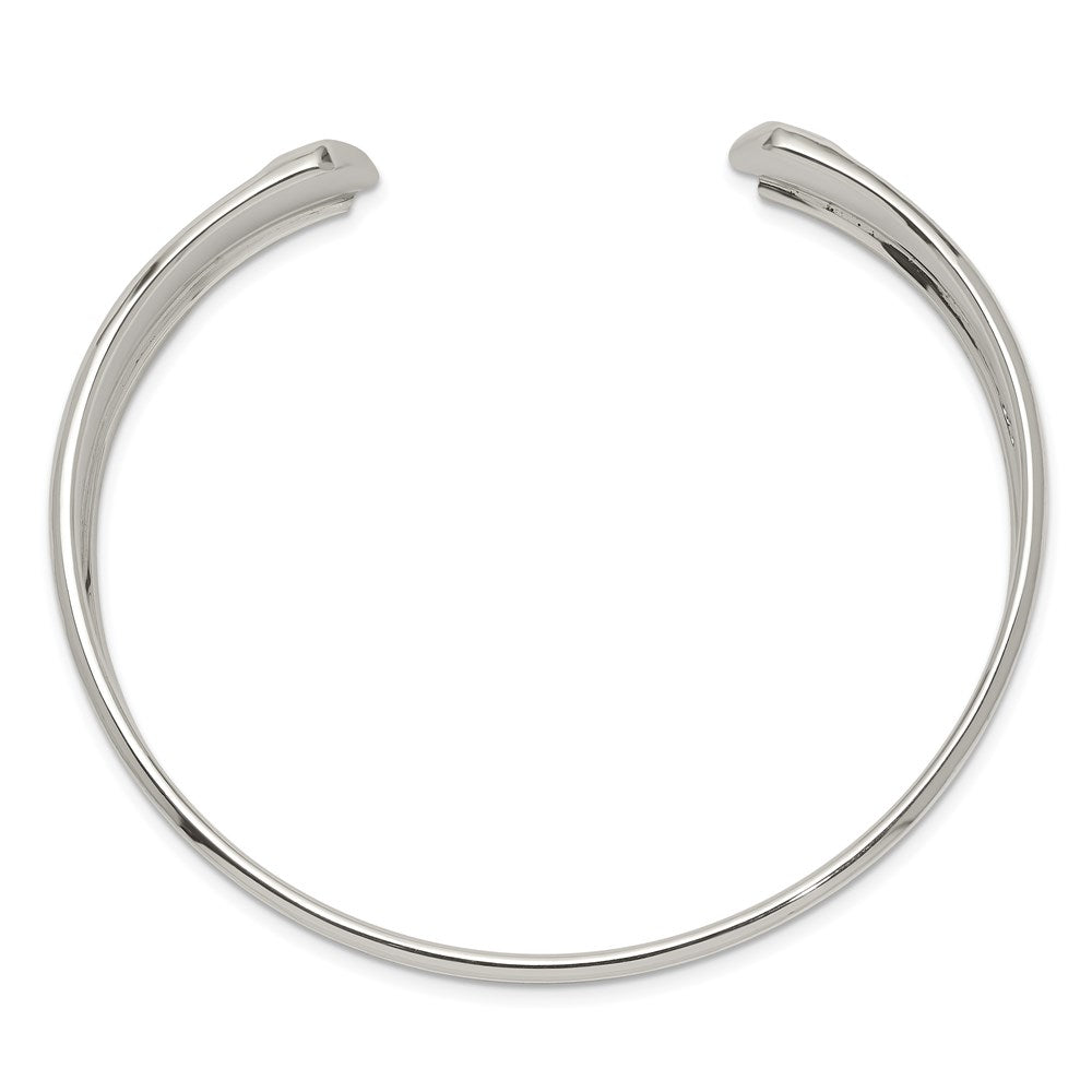 Sterling Silver 15mm Cuff Bangle QB288