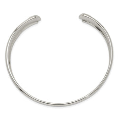 Sterling Silver 15mm Cuff Bangle QB288