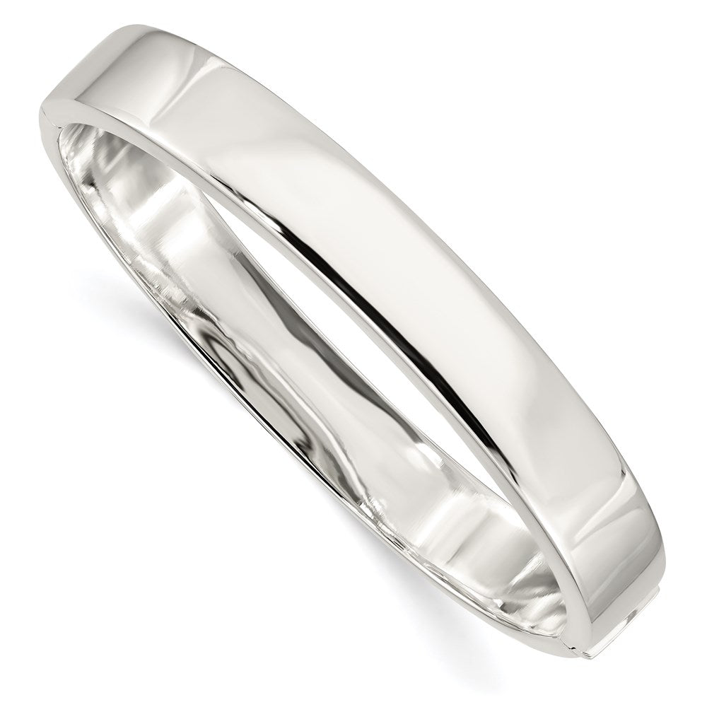 Sterling Silver 9.75mm Hinged Bangle QB297
