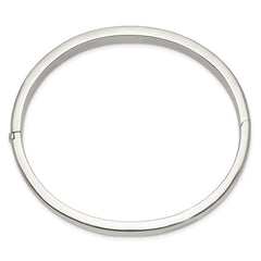 Sterling Silver 8.00mm Hinged Bangle QB298