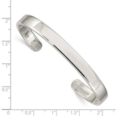 Sterling Silver 7mm Cuff Bangle QB312