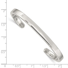 Sterling Silver 5mm Cuff Bangle QB313