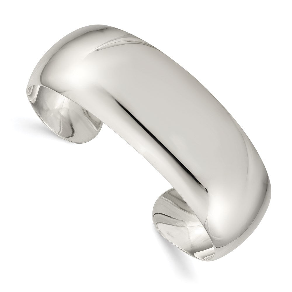 Sterling Silver 21mm Cuff Bangle QB317