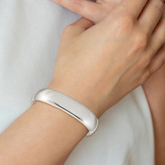 Sterling Silver 14mm Cuff Bangle QB318