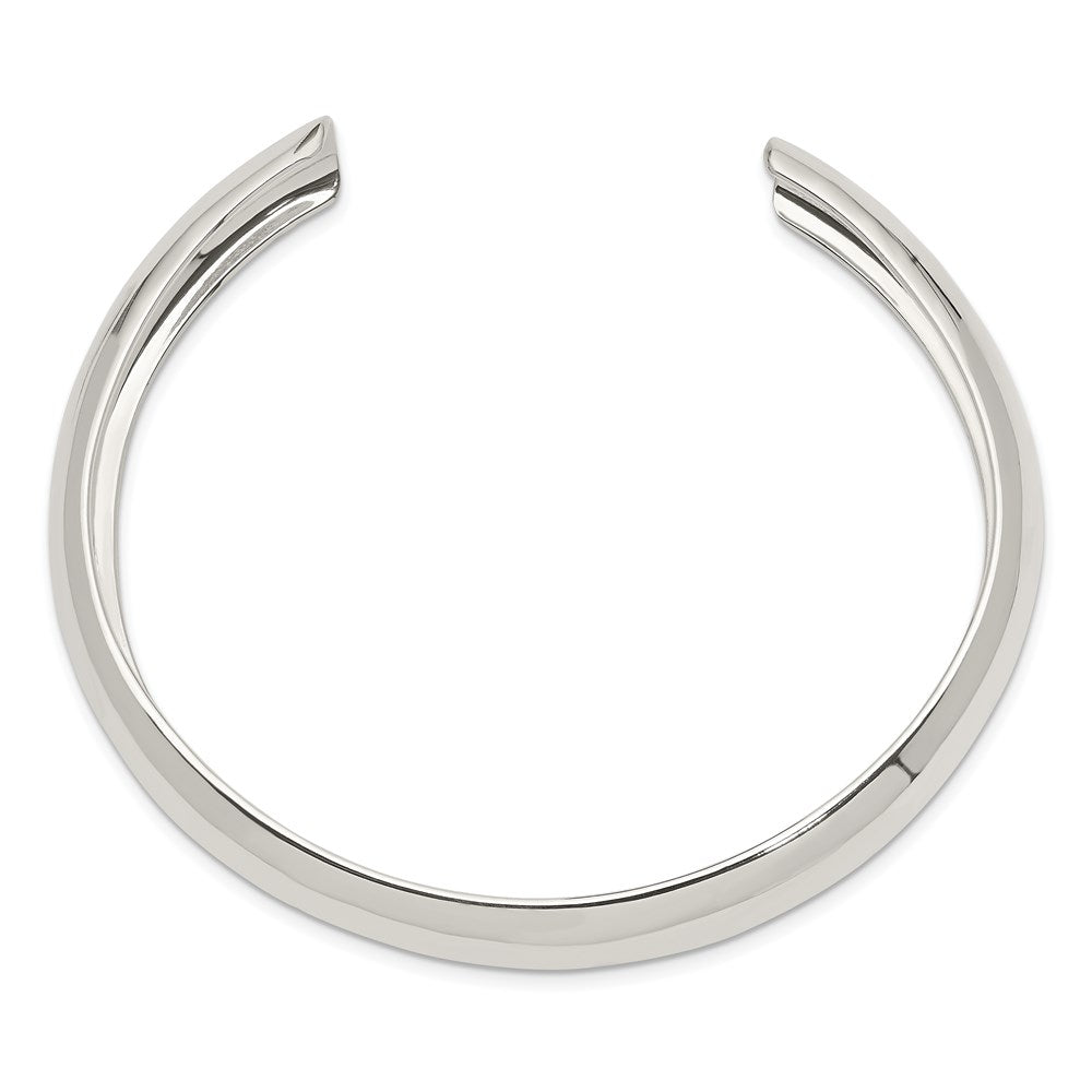 Sterling Silver 9mm Cuff Bangle QB319