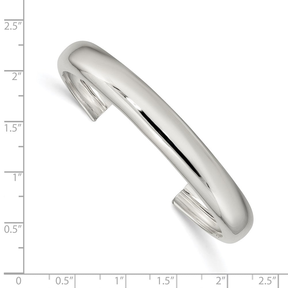 Sterling Silver 9mm Cuff Bangle QB319