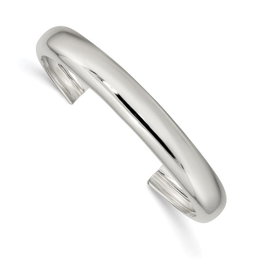 Sterling Silver 9mm Cuff Bangle QB319