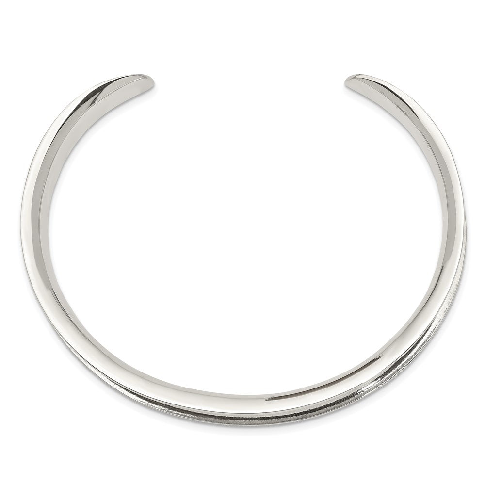 Sterling Silver 8.5mm Cuff Bangle QB323