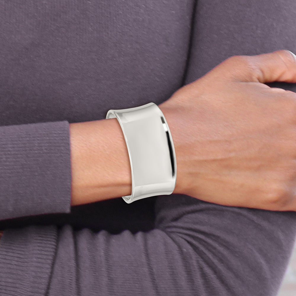 Sterling Silver 30mm Cuff Bangle Bracelet QB336