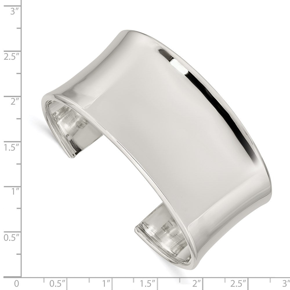 Sterling Silver 30mm Cuff Bangle Bracelet QB336
