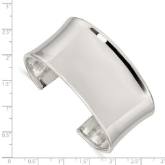 Sterling Silver 30mm Cuff Bangle Bracelet QB336