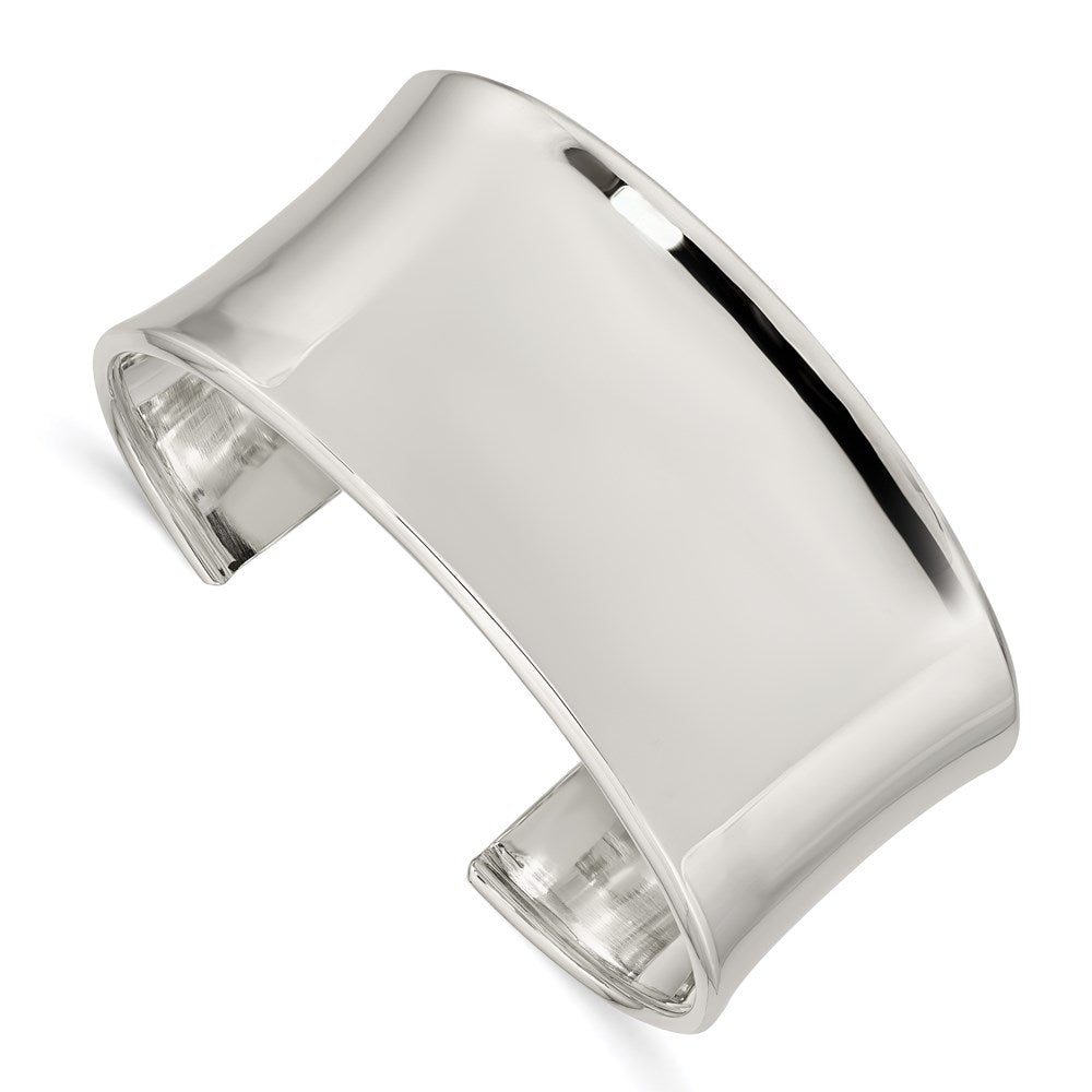 Sterling Silver 30mm Cuff Bangle Bracelet QB336