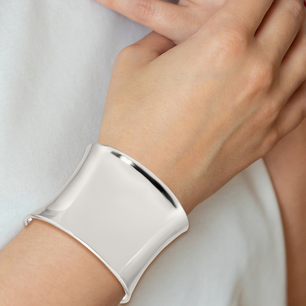 Sterling Silver 50mm Cuff Bangle Bracelet QB338