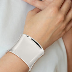 Sterling Silver 50mm Cuff Bangle Bracelet QB338
